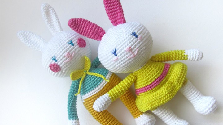 Amigurumi nyuszi húsvétra
