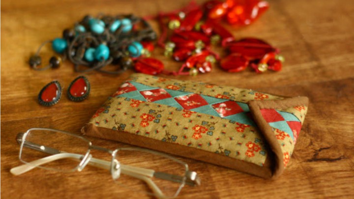 Patchwork szemüvegtok