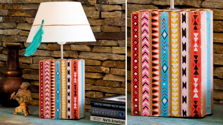 Egyedi lámpa téglából