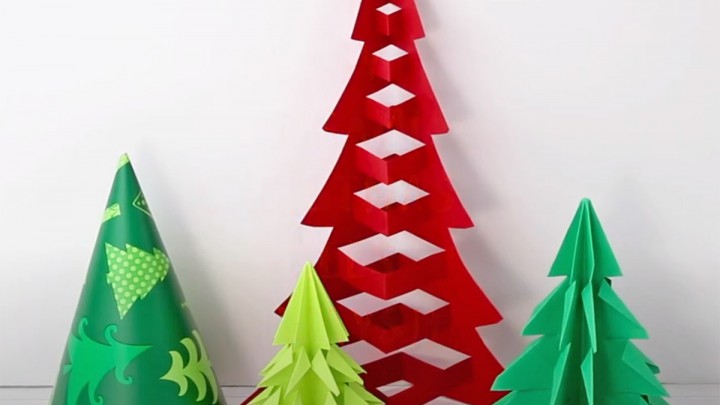Origami karácsonyfák: közös alkotás a gyerkőcökkel
