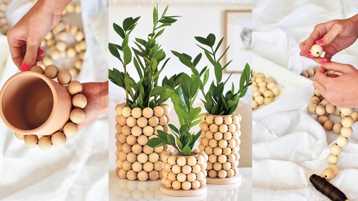 DIY kaspóborítás fagolyókkal: mindössze 30 perc alatt elkészítheted
