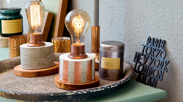Diy beton lámpa