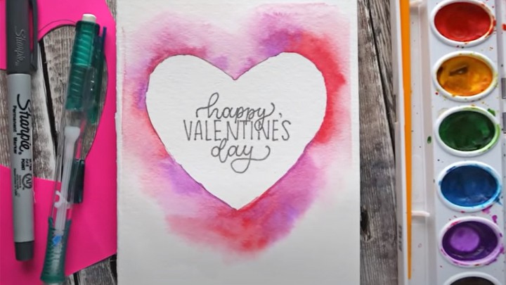 Három saját készítésű üdvözlőlap Valentin-napra