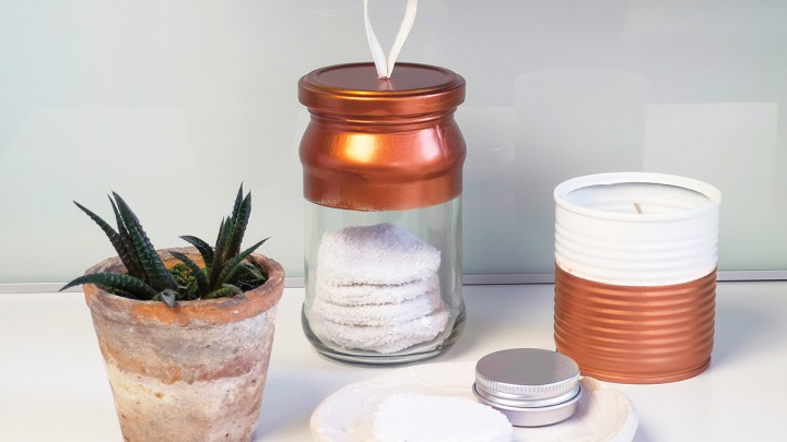 Handmade arctisztító párnácskák tárolóval: az újrahasznosítás jegyében