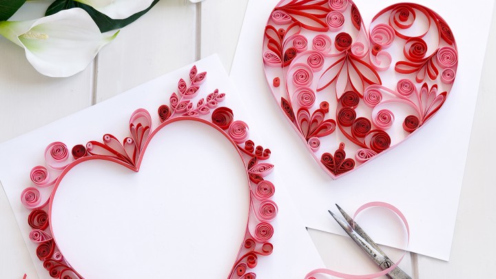 Quilling szívek anyák napjára