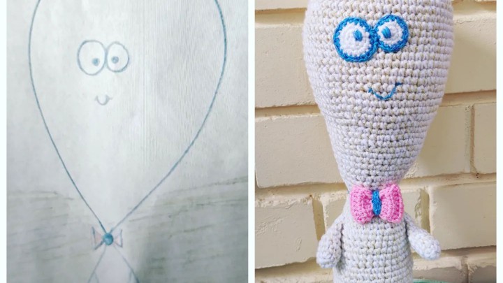 Gyermekek rajzaiból készít amigurumi figurákat