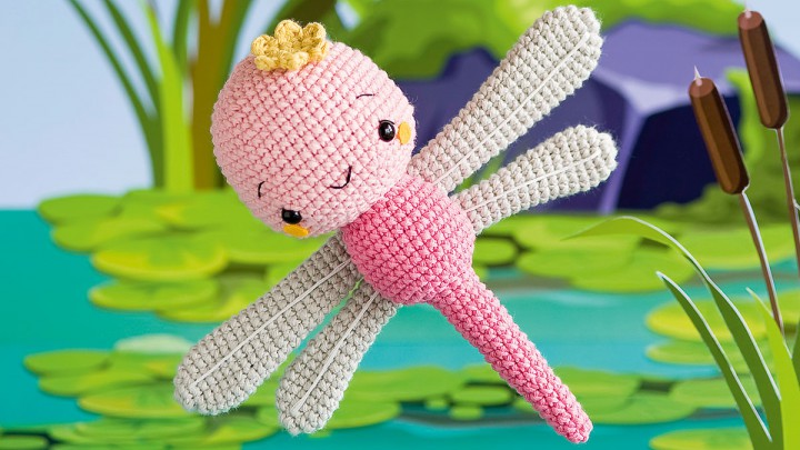 Szépséges szitakötő: horgold meg amigurumi figuraként