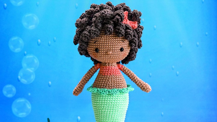 A kis hableány: horgold meg amigurumi figuraként